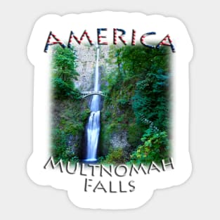 America - Oregon - Multnomah Falls Sticker